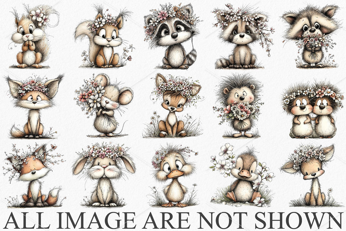 Watercolor Spring Animals Clipart, a Seasonal Illustration by Canvas Craft (Photo 4 of 7)