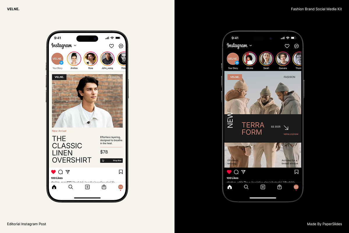 VELNE - Fashion Social Media Kit, a Social Media Template by PaperSlides (Photo 4 of 9)