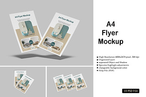 A4 Flyer Mockup, a Flyer Template by rizalamora