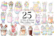 Easter Coffee Cup PNG Clipart Trio., a Food Illustration by KennedyStudio (Thumbnail 1 of 5)