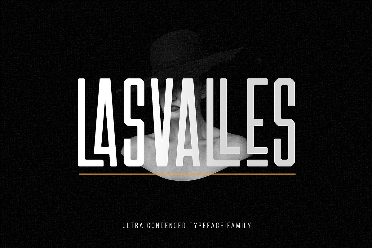 Las Valles Ultra Condensed Typeface