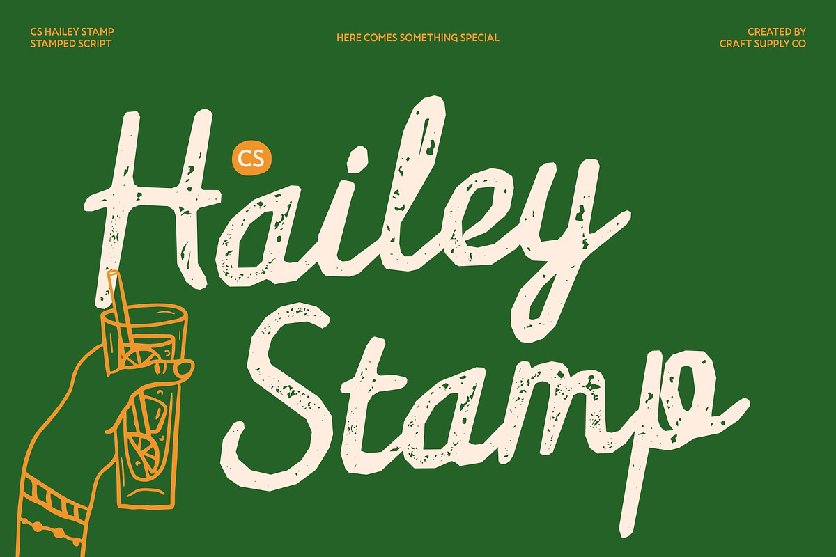 CS Hailey Stamp, a Script Font by Craft Supply Co. (Photo 1 of 8)