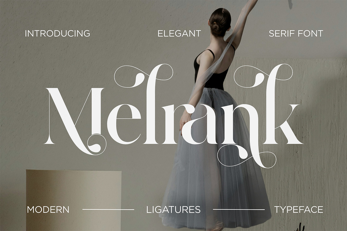 Melrank Elegant Serif Typeface, a Serif Font by Alfinart (Photo 1 of 10)