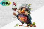 Funny Bird With Wine Glass Clipart, a Graphic by crative8112 (Thumbnail 2 of 13)