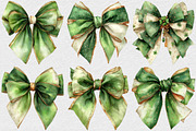 St. Patrick's Day Bow Clipart, an Illustration by DreamCafeArt (Thumbnail 3 of 6)