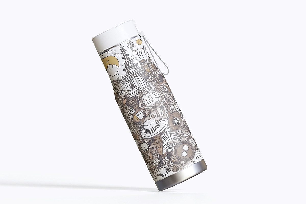 Reusable Water Bottle mockup part 01, a Packaging Mockup by Ambo Ampeng (Photo 5 of 11)