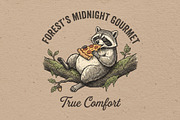 Forest's midnight gourmet, an Animal Illustration by Vectorlina (Thumbnail 1 of 5)