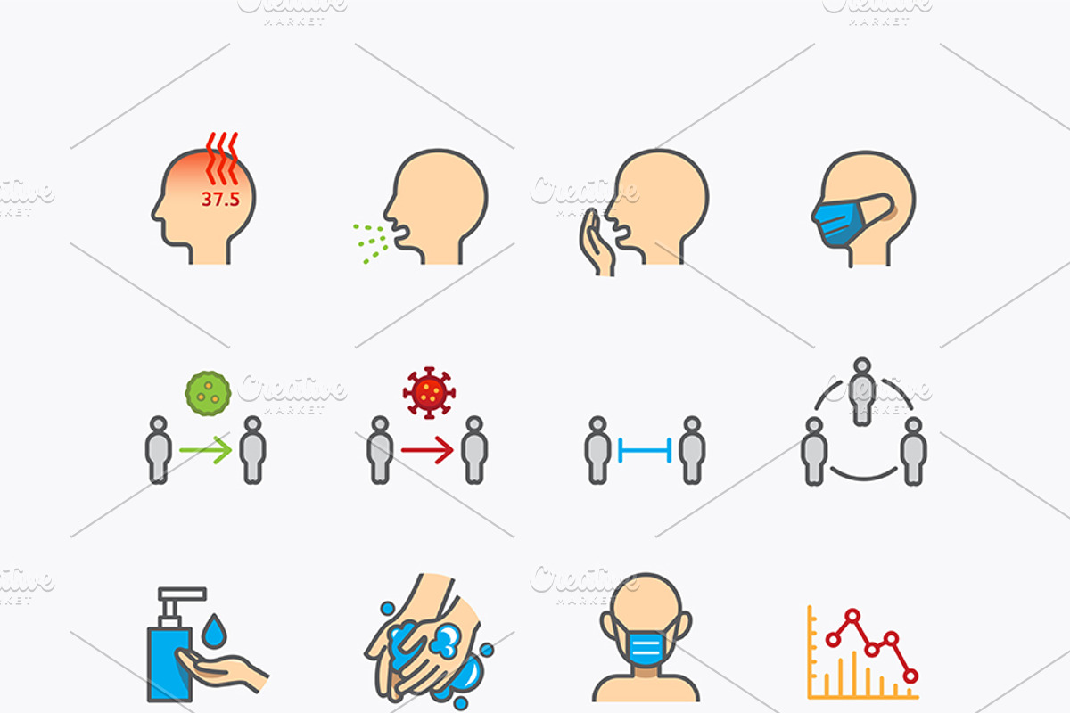 corona covid virus Bundle set, a Healthcare Illustration by Feelplus Creator (Photo 16 of 19)
