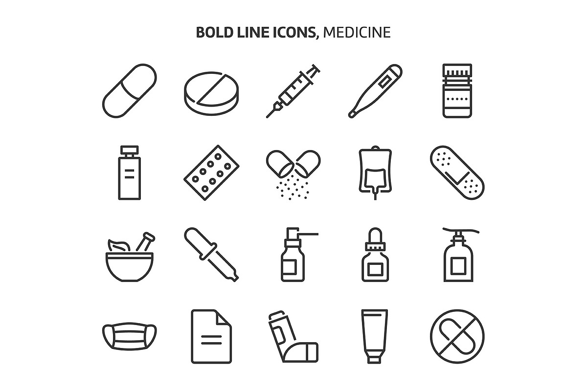 Bold Line Icons, an Outline Icon by Howcolour (Photo 29 of 151)