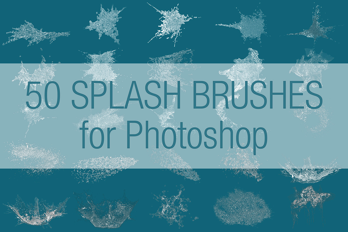 50 Splash Brushes for Photoshop, a Brush Add-On by Creative Graphics (Photo 2 of 5)