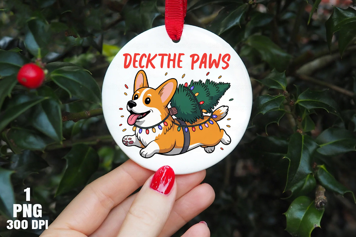 Christmas Dog Corgi PNG, an Illustration by Daily.Designs (Photo 10 of 10)