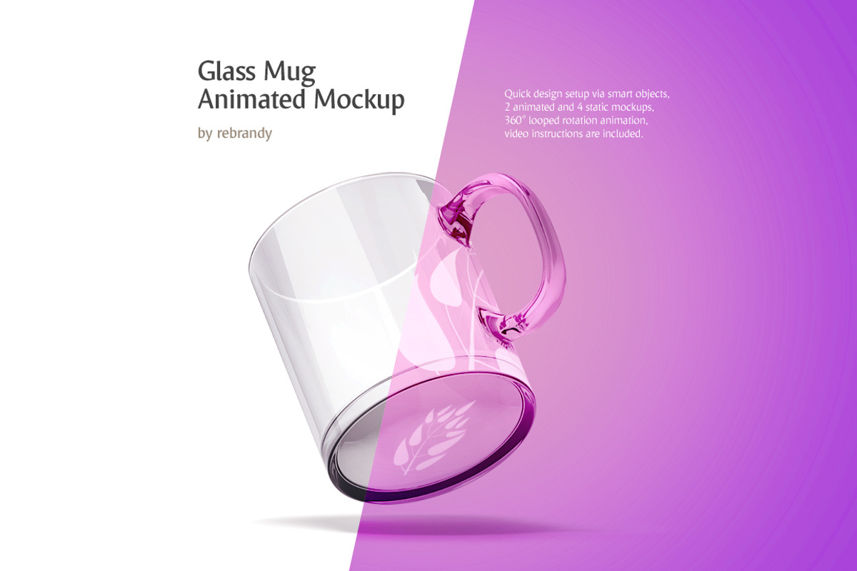 Glass Mug Animated Mockup, a Cups & Container Mockup by rebrandy (Photo 1 of 10)