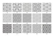 GeoMono Geometric Pattern Set, a Pattern Graphic by GraphicsEgg (Thumbnail 5 of 6)