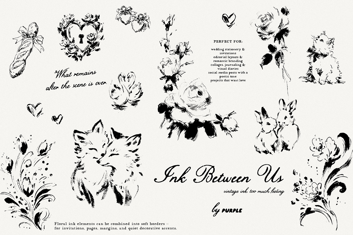 Ink Between Us - Romantic Line Art, a Decorative Illustration by Purple (Photo 13 of 17)