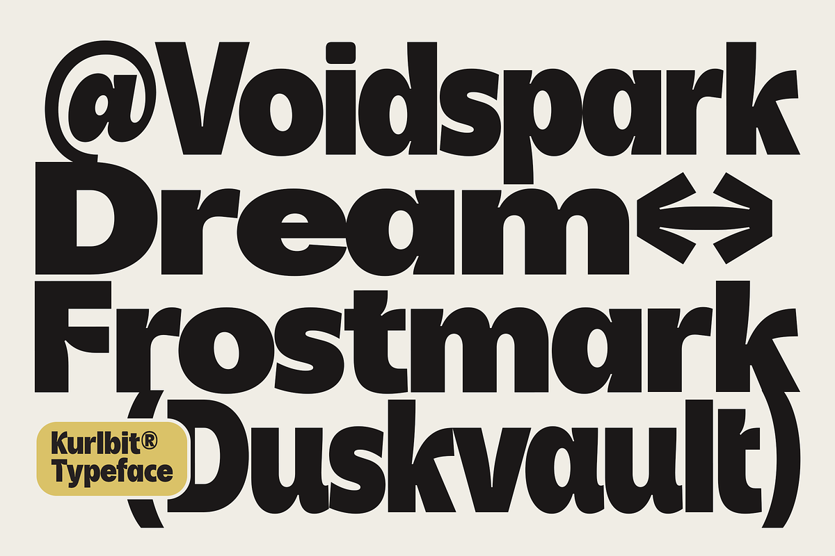 Kurlbit - Bold Display Sans, a Sans Serif Font by Shapespired Design (Photo 7 of 17)