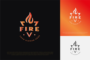 Fire logo for bar and restaurant