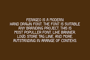 Ferageo - Travel & Adventure Font