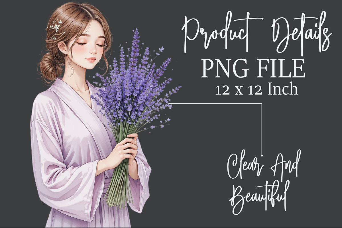 Watercolor Lavender Pamper Time Clip, an Illustration by Rose Art (Photo 5 of 7)