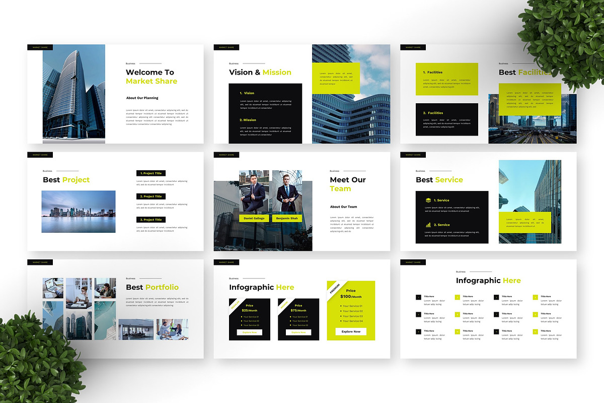 Market Share - Business Powerpoint preview 6