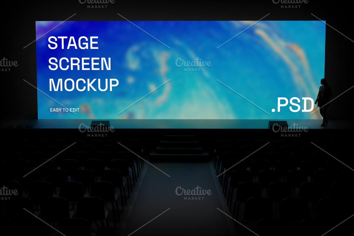 Stage Screen Mockup, an Advertising Mockup by Voar Mockups (Photo 4 of 4)