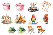 Cute Little Campers Clipart, an Illustration by Design Market (Thumbnail 4 of 4)