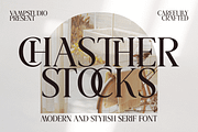 Chastherstocks Stylish Modern Font, a Serif Font by Vampstudio (Thumbnail 1 of 13)