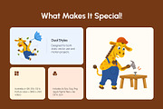 Giraffe Vectors Icons Bundle, an Emoji Icon by Brickclay (Thumbnail 2 of 12)