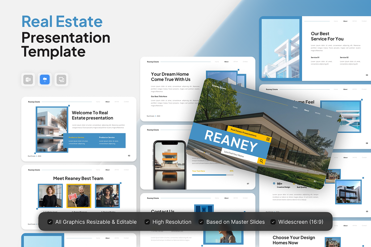 Reaney - Real Estate Keynote, a Presentation Template by Annora Studio (Photo 1 of 5)