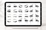 Anime & Manga Eyes Procreate Stamps, a Brush Add-On by sundrameda (Thumbnail 6 of 12)