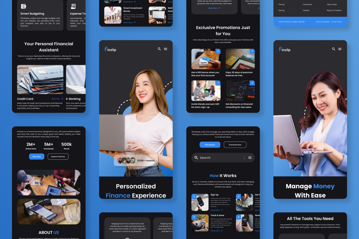 Finzlip - Banking Solutions Landing, a Landing Page Template by productype1 (Photo 4 of 5)