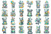 Whimsical Easter Teddy Bear Clipart, an Illustration by Black Bird Studio (Thumbnail 2 of 5)