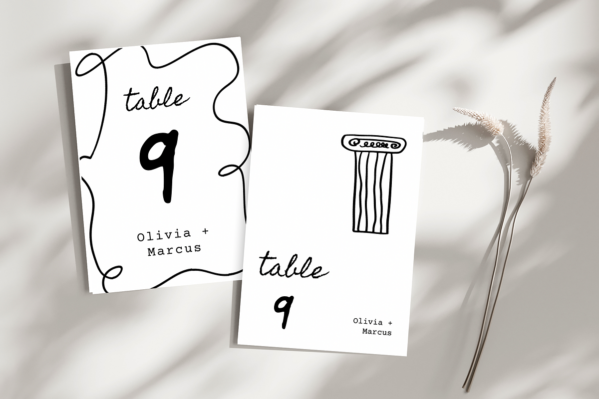Minimalist Table Number Cards, a Card Template by RefocusMyJourney (Photo 8 of 10)