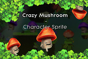Crazy Mushroom - Character Sprite, an Object Graphic by LudicArts (Thumbnail 1 of 3)