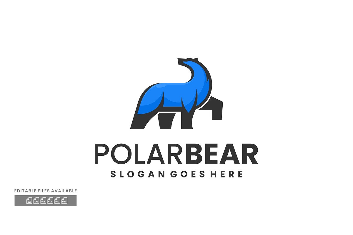 Polar Bear Simple Mascot Logo, a Branding & Logo Template by ivan_artnivora