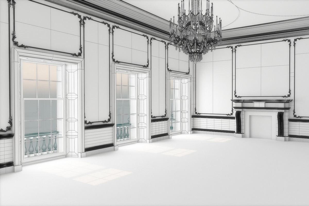 Classic Interior Hall 3D, an Architecture 3D Model by Giimann (Photo 10 of 12)