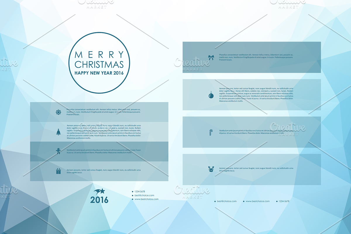 Merry Christmas Brochures, a Brochure Template by Palau (Photo 8 of 49)