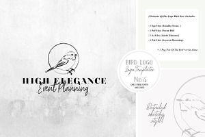 Bird Logo -Sketchy Artistic style 4