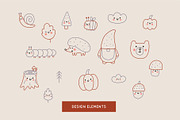 Cute Autumn - doodle style clipart, a Decorative Illustration by Barkova Nadya (Thumbnail 4 of 7)