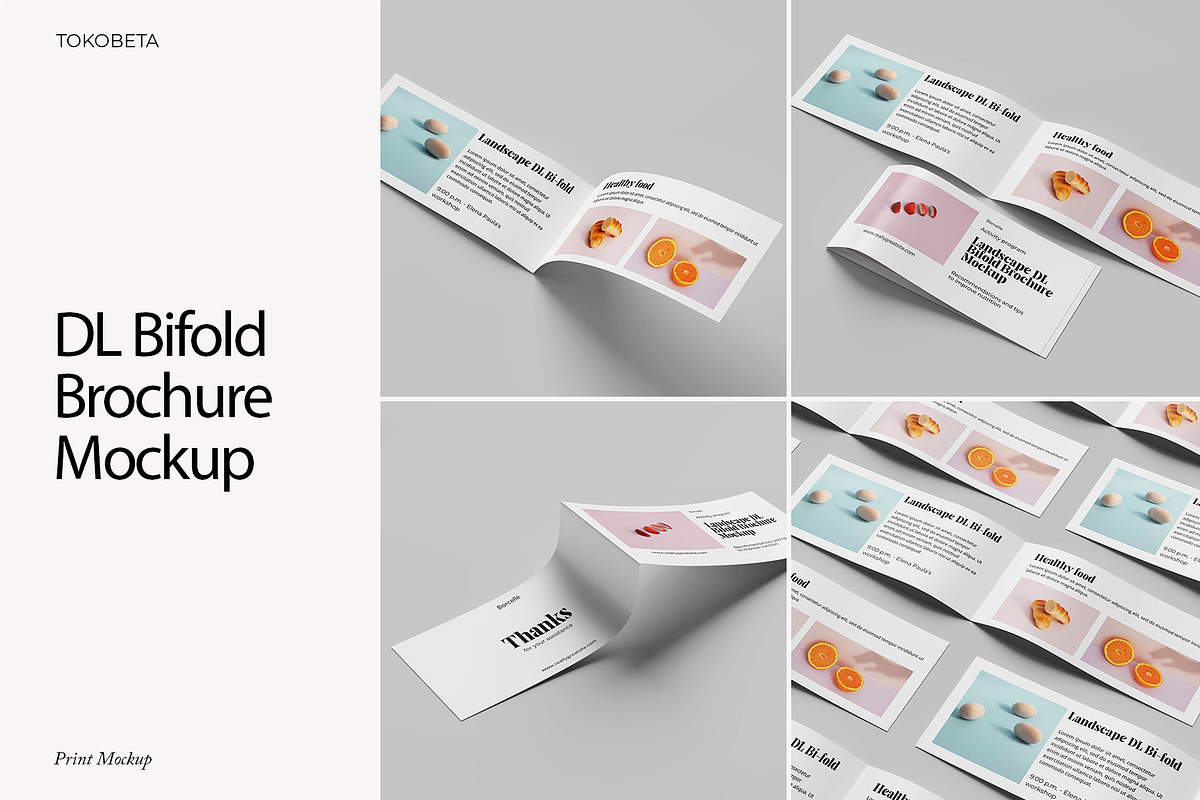 DL Bifold Borchure Mockup, a Books & Magazine Mockup by Tokobeta (Photo 1 of 8)