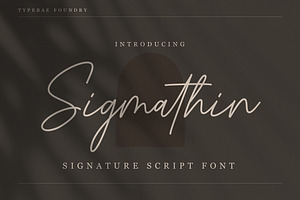 Sigmathin - Signature Script Font