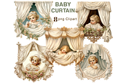 Baby Curtain PNG Clipart, a Person Illustration by Memories By Lea (Thumbnail 1 of 8)