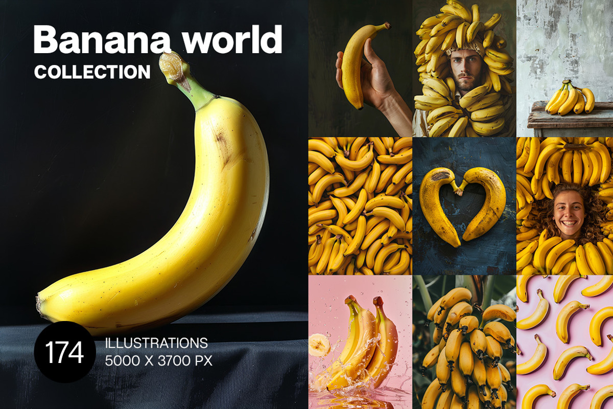174 Banana world images, a Food & Drink Photo by Handmadefont (Photo 1 of 14)