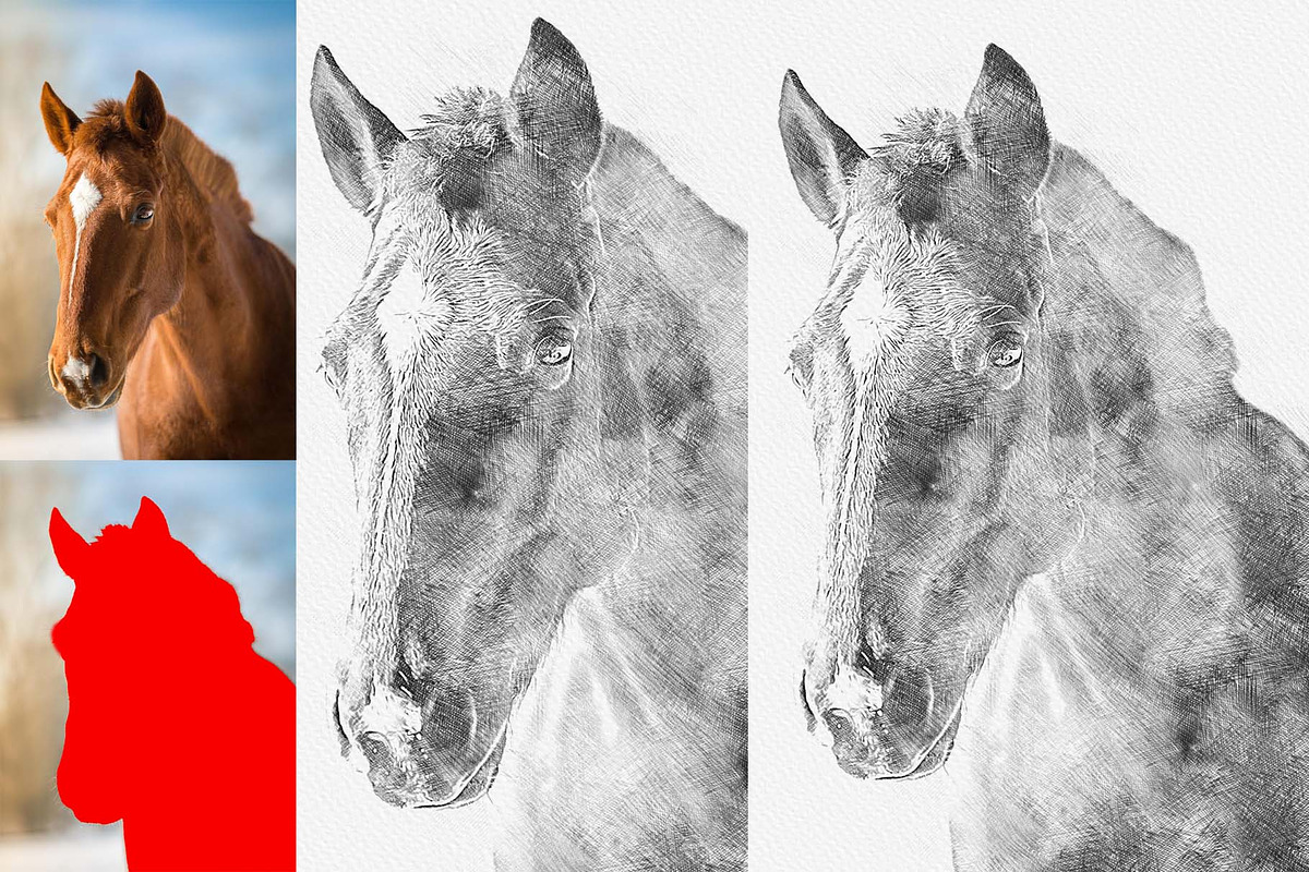 Professional Sketch Maker Photoshop, an Action Add-On by MRI STUDIO (Photo 4 of 17)