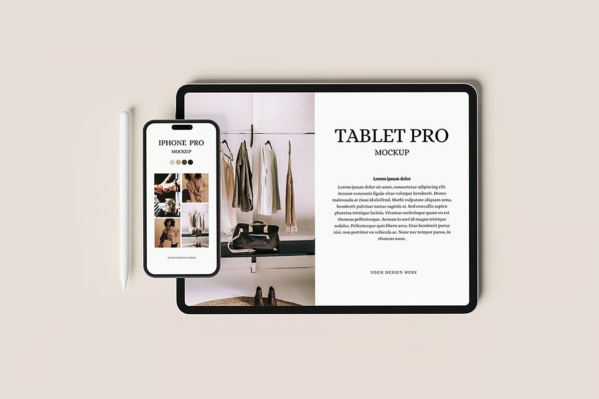 Tablet Pro & Phone Mockup, an iPad Mockup by zpackcreative (Photo 5 of 5)