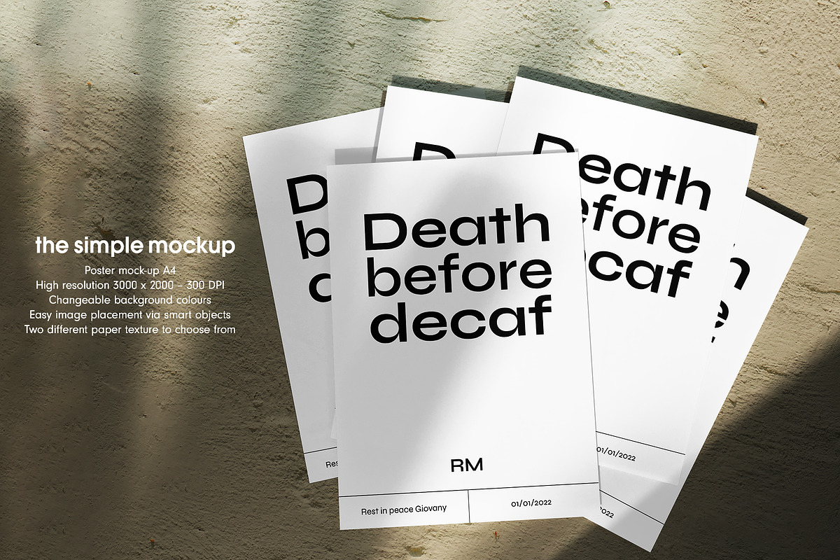 Poster mockup, a Product Mockup by SimpleMockup (Photo 2 of 5)