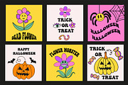 Groovy halloween Retro 70s style, a Decorative Illustration by Lucia Fox (Thumbnail 3 of 8)