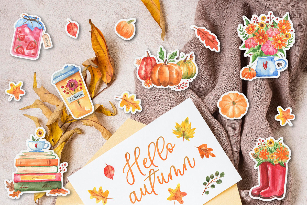 Autumn Stickers, a Seasonal Illustration by Anastasia Timosch (Photo 3 of 5)