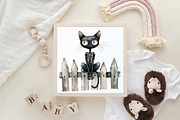 Skeleton Black Cat Clipart, an Illustration by CraftArtStudio (Thumbnail 6 of 6)