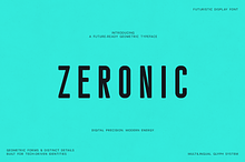 Zeronic Futuristic Display Font