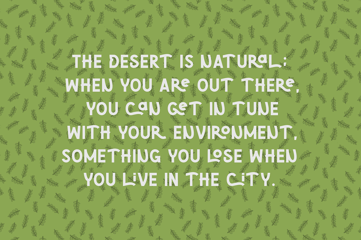 Green | Natural Cute Font preview 3